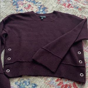 maroon top shop sweater